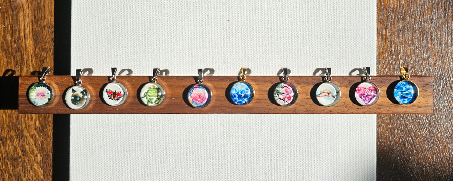 Aquarell-Anhänger "Kiss from a Rose" - watercolor art pendant "Kiss from a Rose"