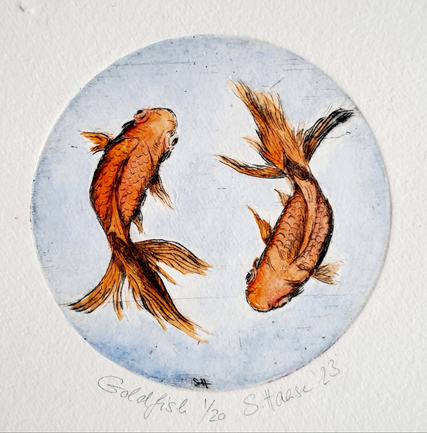 Anhänger "Goldfisch" silber - art pendant "Goldfish" silver