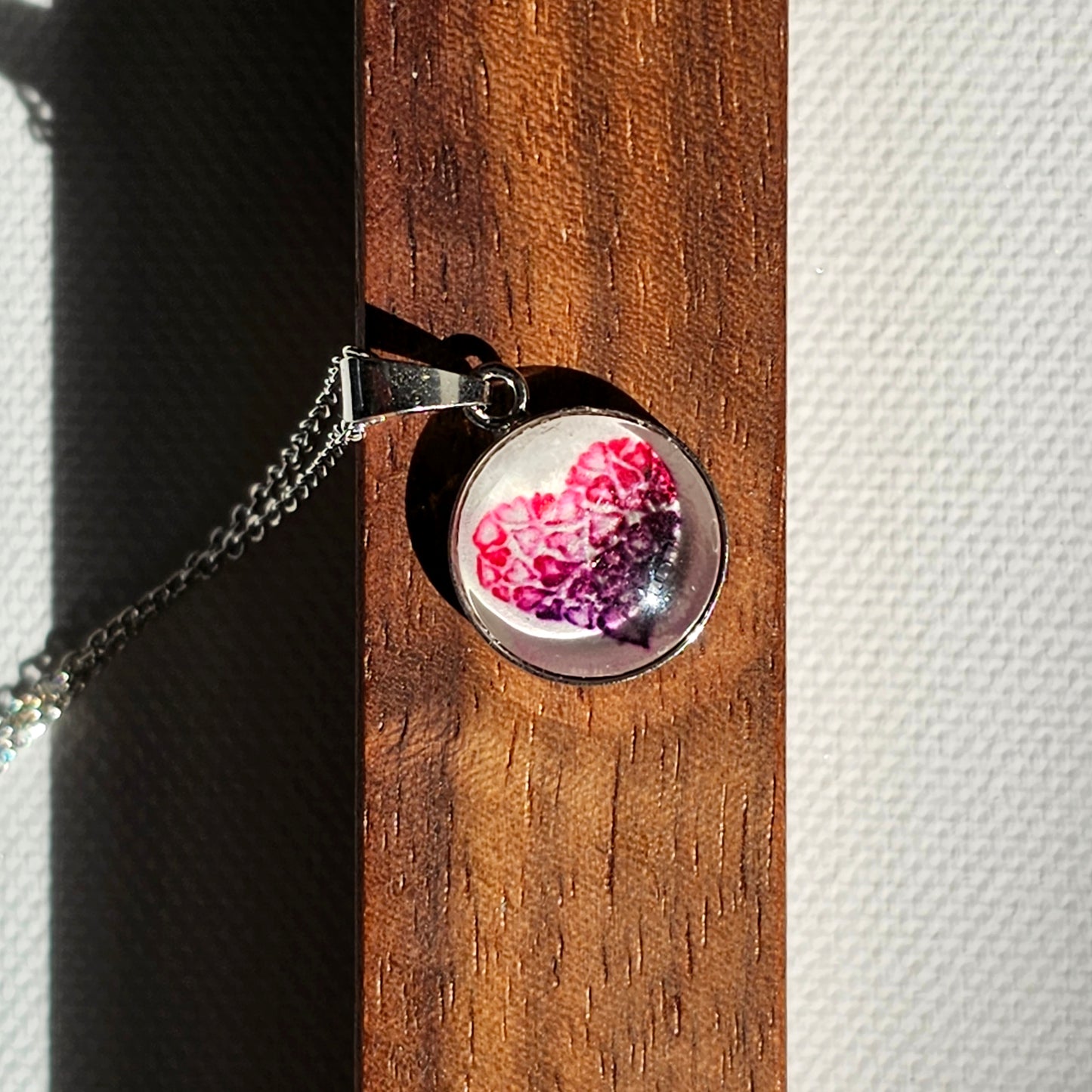 Silber Anhänger "Herz voller Herzen" - watercolor art pendant "Heartful Heart"