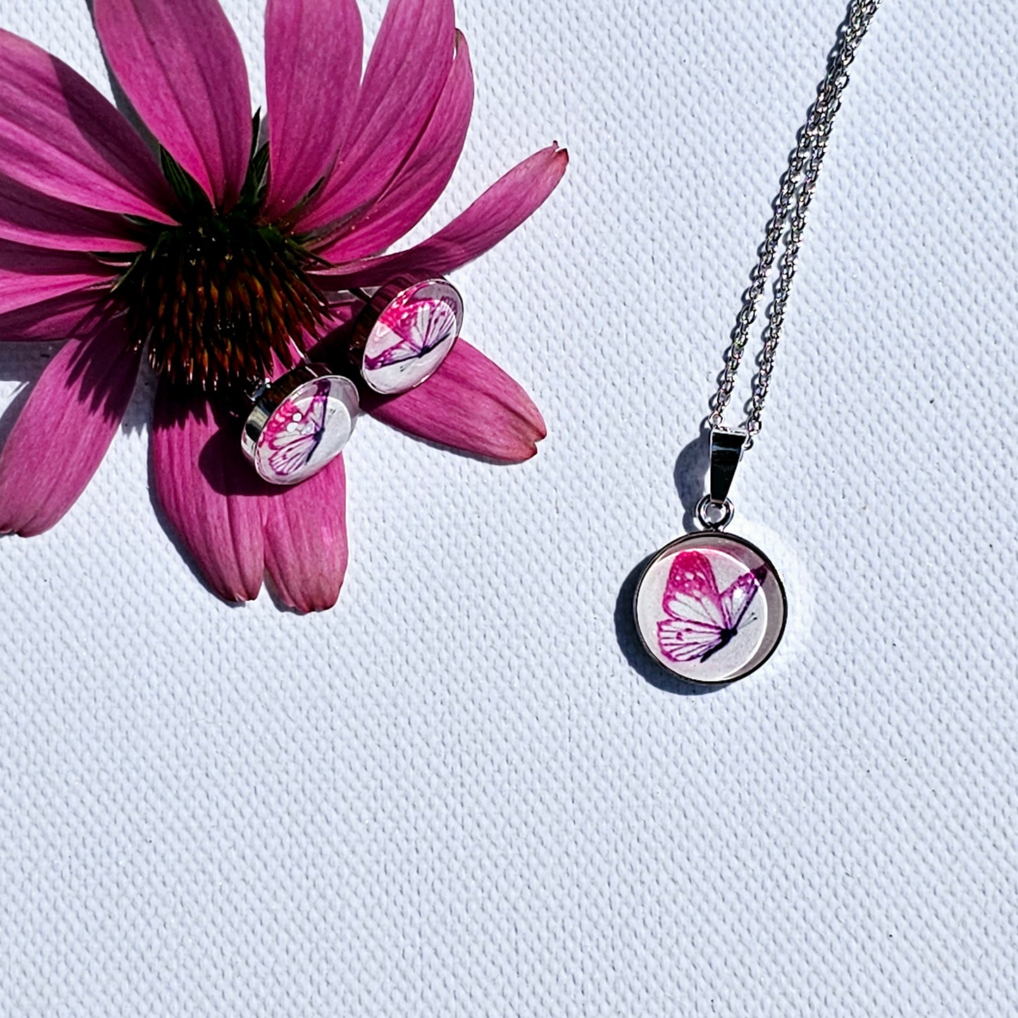 Schmetterling-Anhänger "Flieg mit mir", watercolor art pendant "Fly with me"