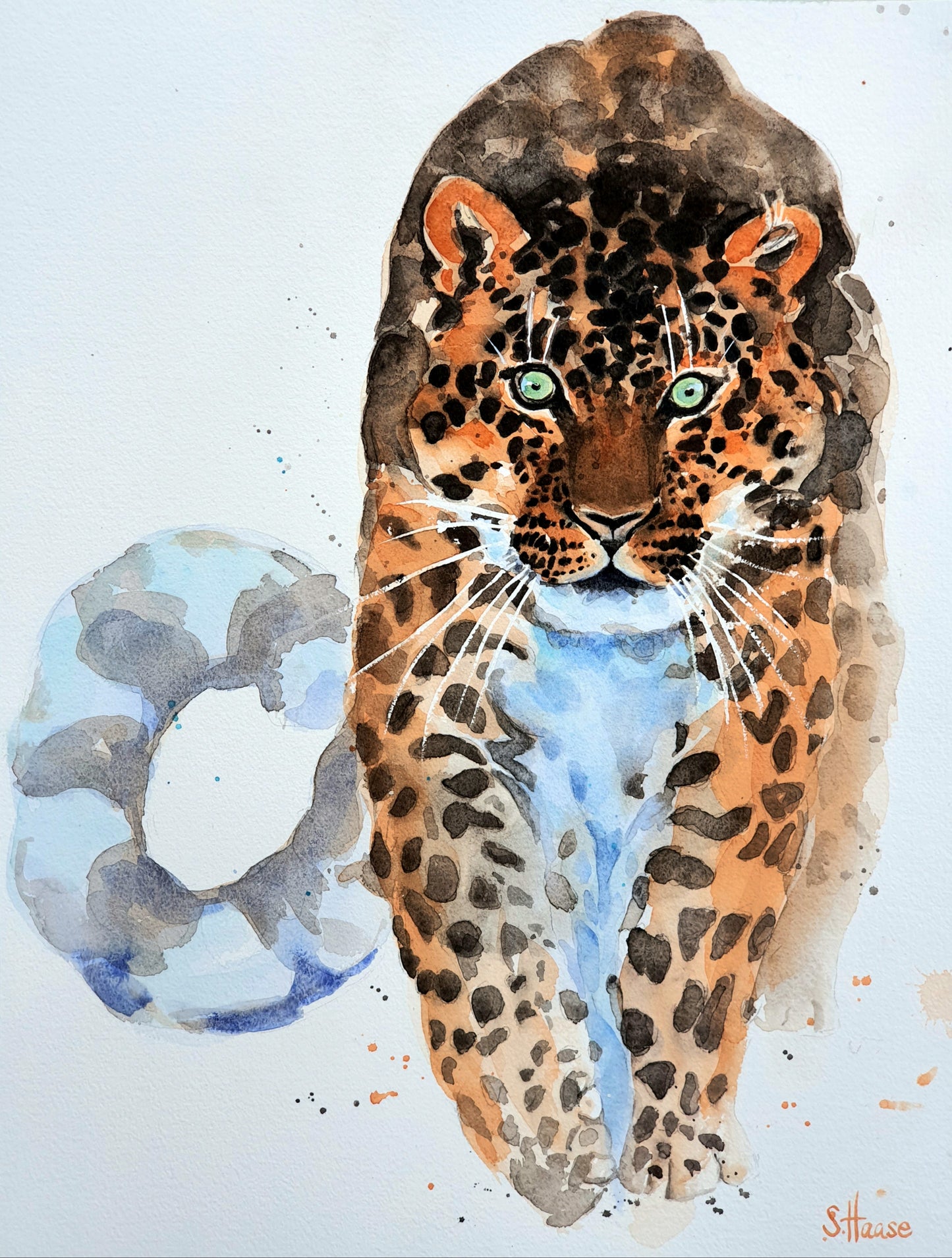 Aquarell-Anhänger "Leopard" - art pendant "Leopard"