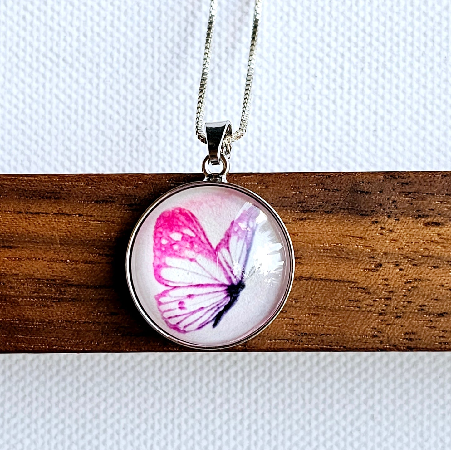 Schmetterling-Anhänger "Flieg mit mir", watercolor art pendant "Fly with me"