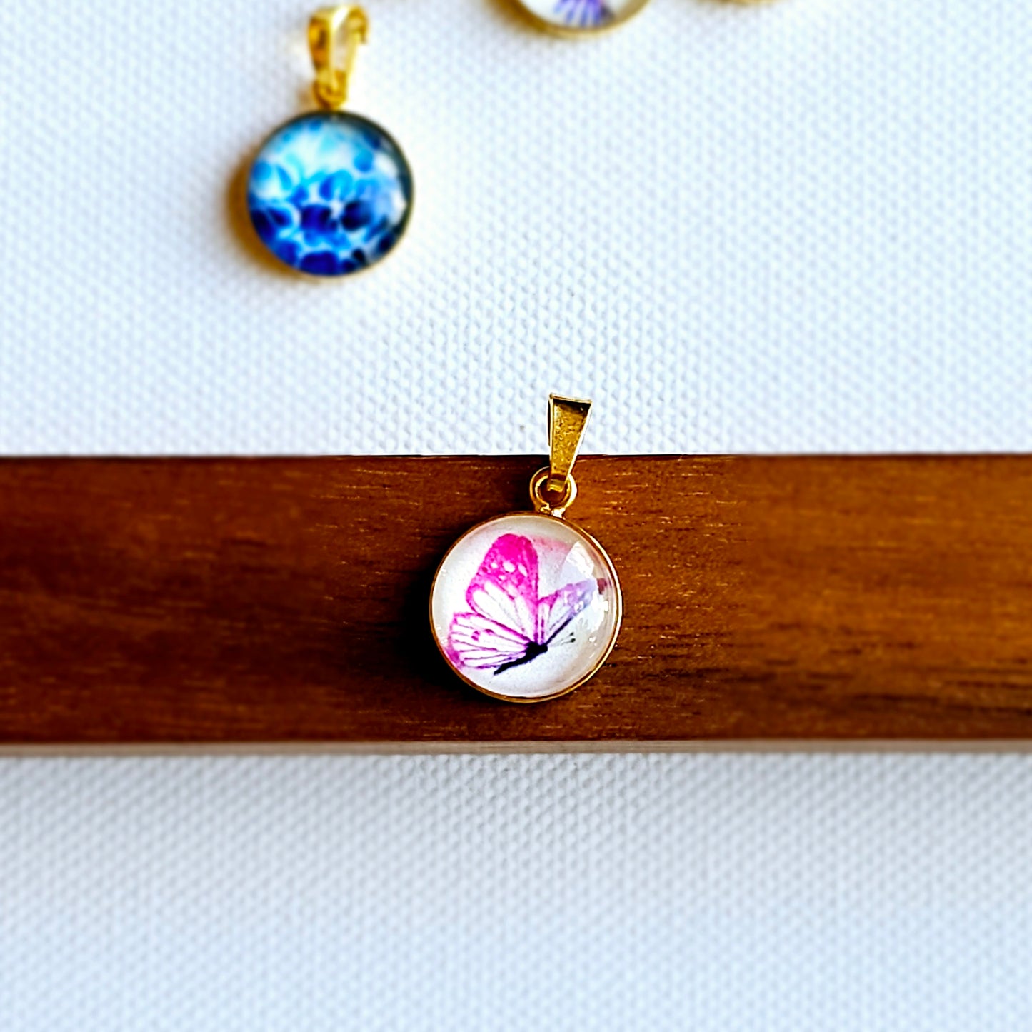 Schmetterling-Anhänger "Flieg mit mir", watercolor art pendant "Fly with me"