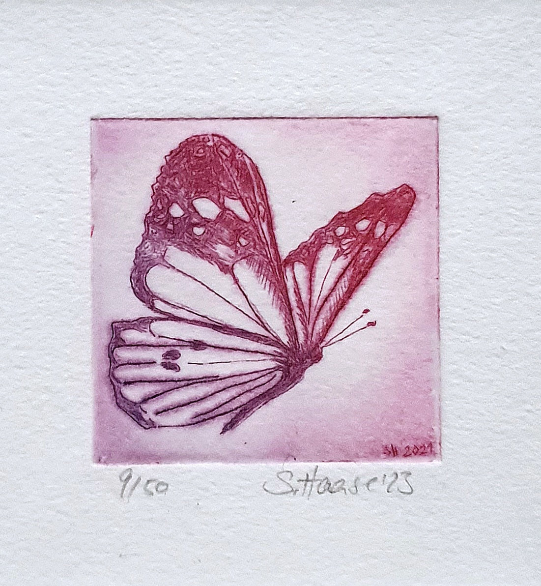 Schmetterling-Anhänger "Flieg mit mir", watercolor art pendant "Fly with me"
