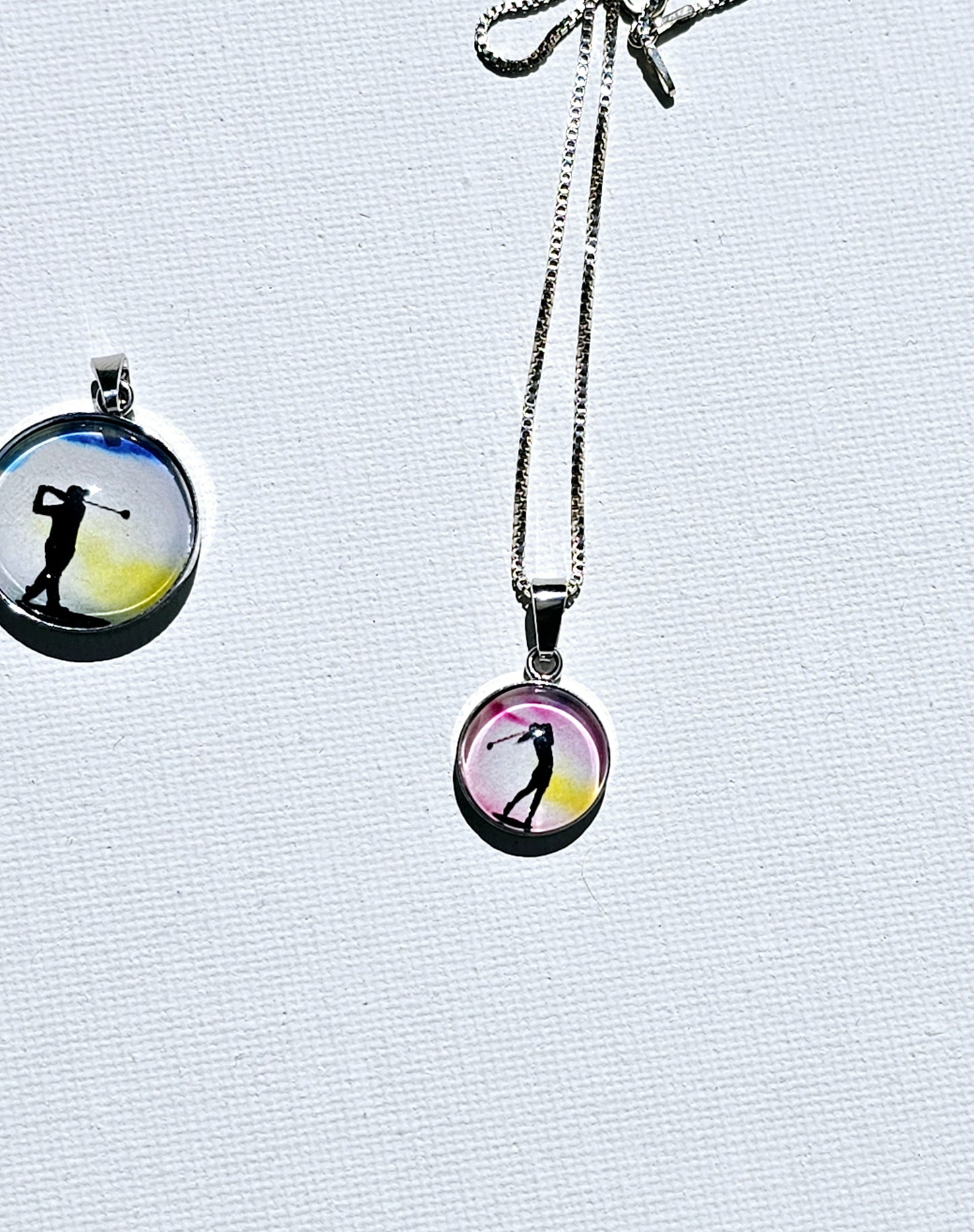 Anhänger "Golfing Lady" silber - art pendant "golf lady" silver