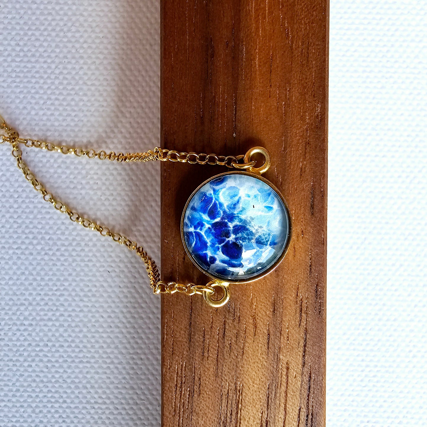 Armband "funkelnder Ozean" - art bracelet "ocean vibes"