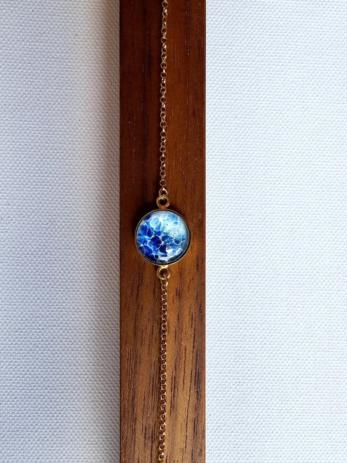 Armband "funkelnder Ozean" - art bracelet "ocean vibes"