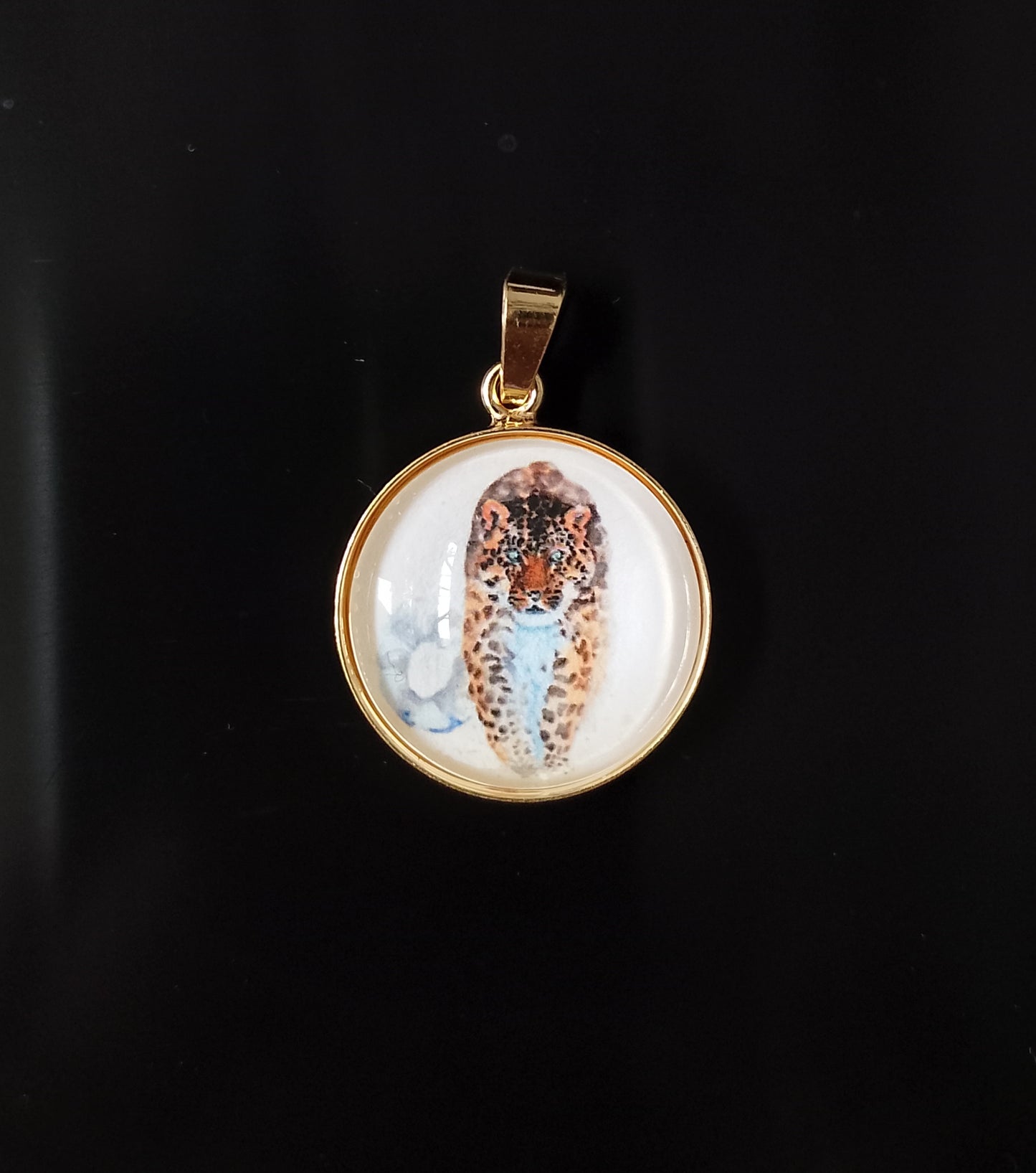 Aquarell-Anhänger "Leopard" - art pendant "Leopard"