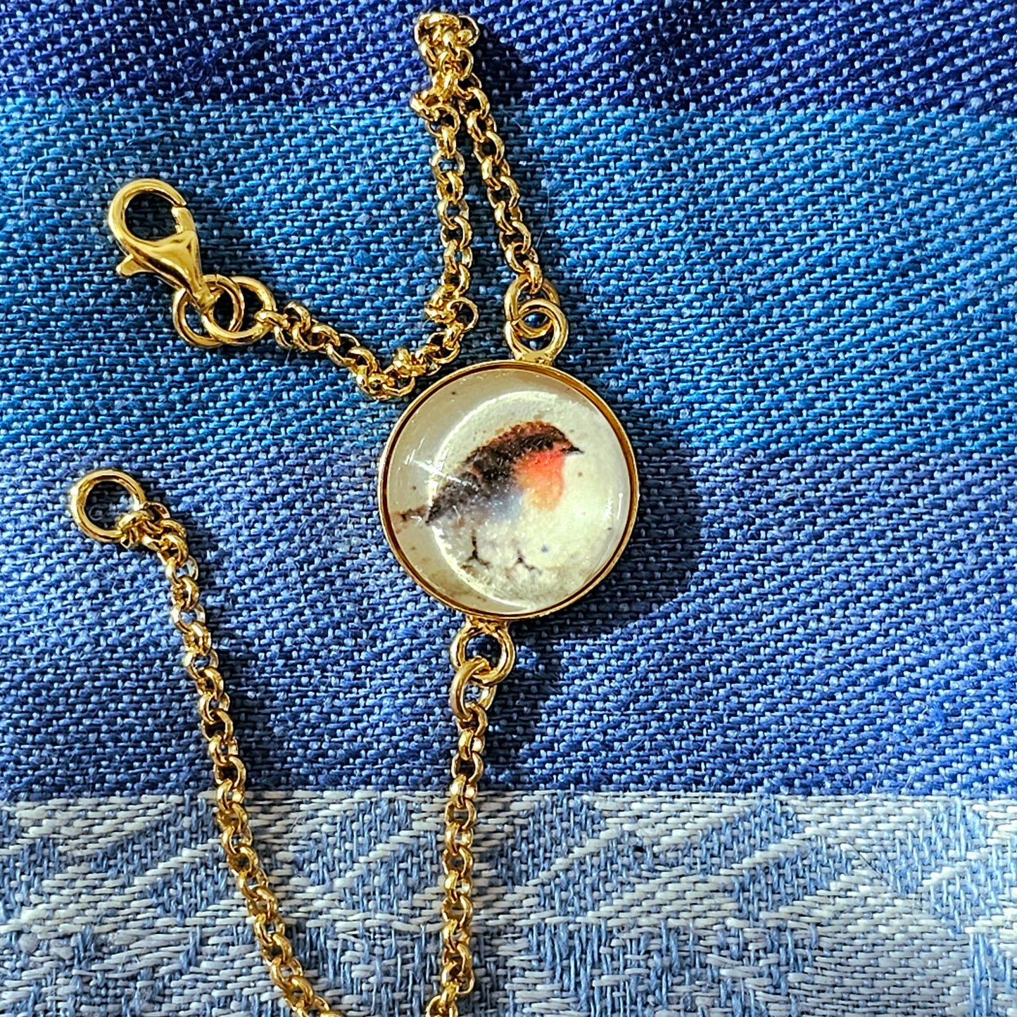 "Little Friend" Armband Rotkehlchen - art bracelet robin